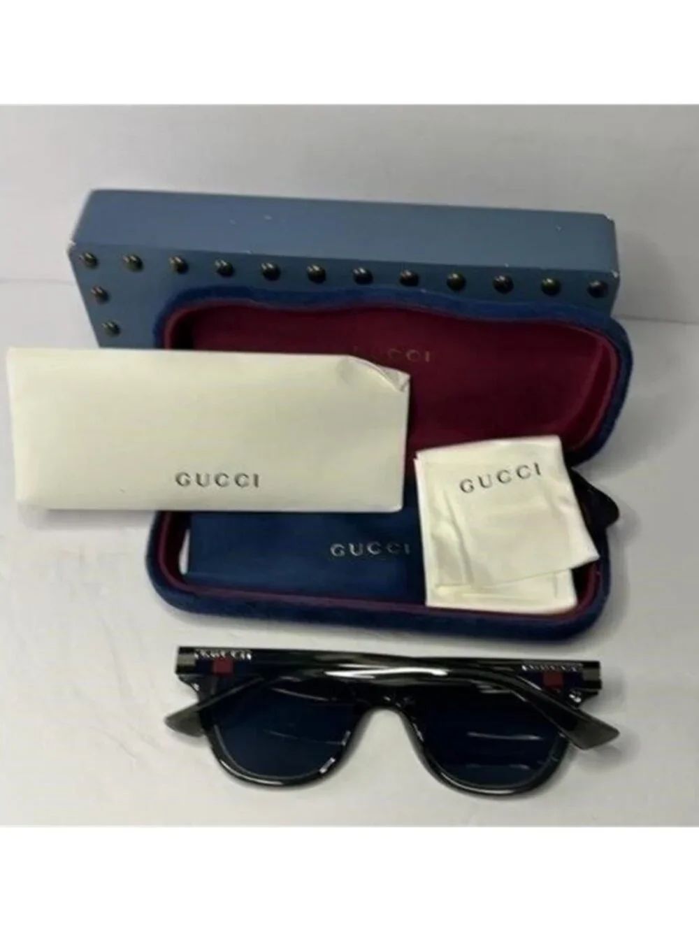New Authentic Gucci GG1116S 003 51 Men's Sunglasses